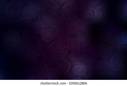 Dark Purple vector natural elegant pattern. Colorful abstract illustration with roses in doodle style. The pattern can be used for heads of websites and designs.