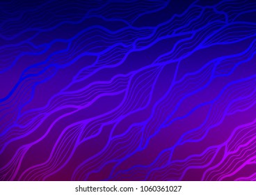 Dark Purple vector natural elegant pattern. Brand-new colored illustration in blurry style with doodles. Hand painted design for web, wrapping, wallpaper.