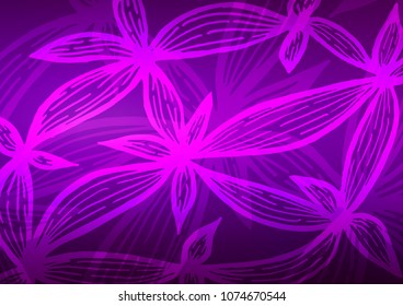 Dark Purple vector natural elegant pattern. Sketchy hand drawn doodles on blurred background. Brand-new style for your business design.