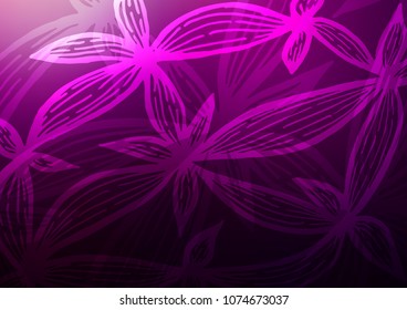 Dark Purple vector natural elegant pattern. An elegant bright illustration with lines in Natural style. A completely new design for your business.