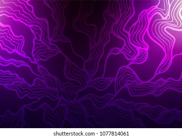 Dark Purple vector natural elegant background. Decorative shining illustration with doodles on abstract template. The pattern can be used for heads of websites and designs.