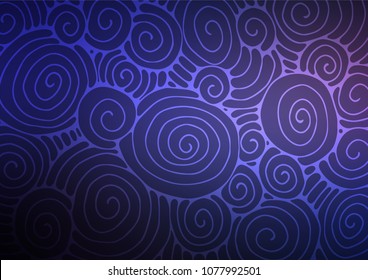 Dark Purple vector natural elegant pattern. Ethnic elegant natural pattern with gradient. The completely new template can be used for your brand book.