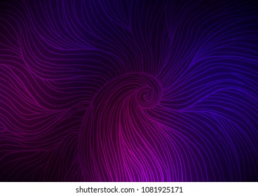 Dark Purple vector natural elegant template. Ethnic elegant natural pattern with gradient. The pattern can be used for coloring books and pages for kids.