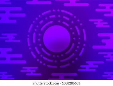 Dark Purple vector natural elegant template. Colorful illustration in abstract style with doodles and Zen tangles. The pattern can be used for coloring books and pages for kids.