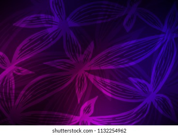 Dark Purple vector natural elegant texture. Ethnic elegant natural pattern with gradient. A new texture for your design.