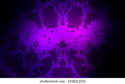 Dark Purple vector natural elegant background. Colorful abstract illustration with lines drawn by child in Asian style. The pattern can be used for coloring books and pages for kids.