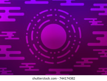 Dark Purple vector natural elegant texture. Doodles on blurred abstract background with gradient. The template can be used as a background for cell phones.