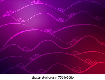 Dark Purple vector natural elegant texture. Decorative shining illustration with doodles on abstract template. The pattern can be used for wallpapers and coloring books.