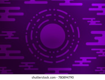 Dark Purple vector natural elegant pattern. Geometric doodle illustration in Origami style with gradient. A completely new design for your business.