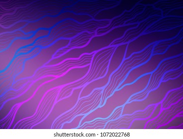 Dark Purple vector organic wave doodle texture. An elegant bright illustration with lines in Natural style. A completely new template for your business design.