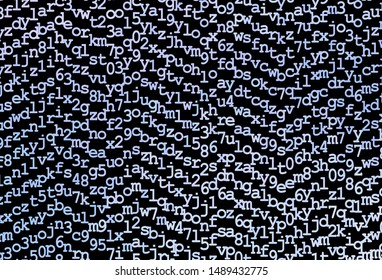 Dark Purple vector pattern with ABC symbols. Modern geometrical illustration with ABC english symbols. Pattern for school, grammar websites.