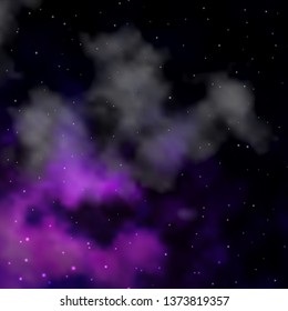 Dark Purple vector pattern with abstract stars. Blur decorative design in simple style with stars. Pattern for new year ad, booklets.