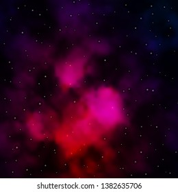Dark Purple vector pattern with abstract stars. Modern geometric abstract illustration with stars. Design for your business promotion.