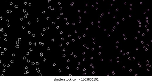 Dark Purple vector pattern with abstract stars. Colorful illustration with abstract gradient stars. Pattern for websites, landing pages.