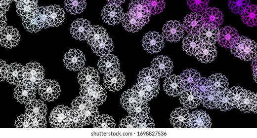 Dark Purple vector pattern with abstract shapes. Modern abstract illustration with gradient random forms. Elegant design for wallpaper set.