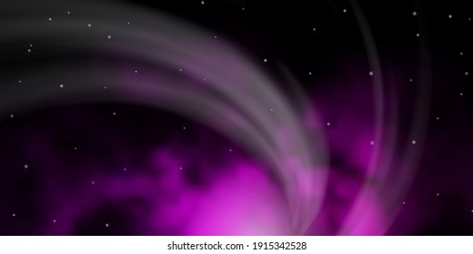 Dark Purple vector pattern with abstract stars. Blur decorative design in simple style with stars. Pattern for wrapping gifts.