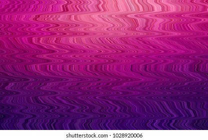 Dark Purple vector pattern with bent ribbons. Glitter abstract illustration with wry lines. Textured wave pattern for backgrounds.