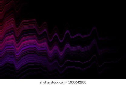 Dark Purple vector pattern with bent ribbons. Creative geometric illustration in marble style with gradient. A completely new template for your business design.