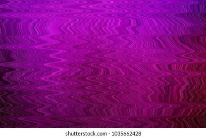 Dark Purple vector pattern with bent lines. Glitter abstract illustration with wry lines. Pattern for your business design.