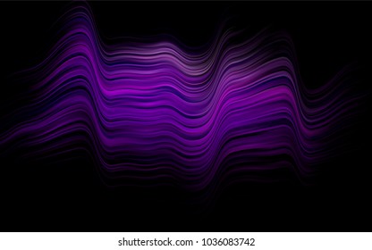 Dark Purple vector pattern with bent ribbons. Blurred geometric sample with gradient bubbles.  Marble design for your web site.