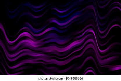Dark Purple vector pattern with bent lines. Modern gradient abstract illustration with bandy lines. The template for cell phone backgrounds.
