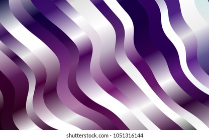 Dark Purple vector pattern with bent lines. Creative geometric illustration in marble style with gradient. The best blurred design for your business.