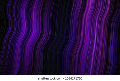Dark Purple vector pattern with bent lines. A completely new color illustration in marble style. Brand-new design for your ads, poster, banner.