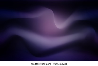 Dark Purple vector pattern with bent lines. Glitter abstract illustration with wry lines. Marble style for your business design.