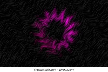 Dark Purple vector pattern with bent ribbons. Creative illustration in halftone marble style with gradient. A completely new marble design for your business.