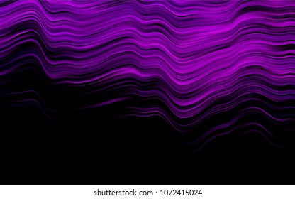 Dark Purple vector pattern with bent ribbons. Modern gradient abstract illustration with bandy lines. New composition for your brand book.
