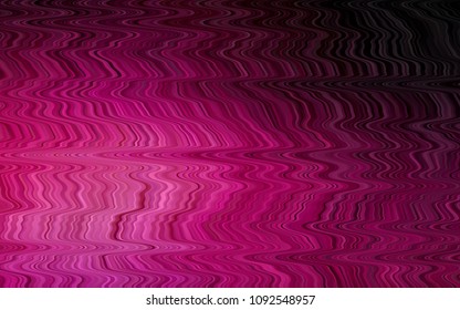Dark Purple vector pattern with bent lines. Creative illustration in halftone marble style with gradient. A completely new template for your business design.