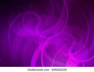 Dark Purple vector pattern with bent ribbons. Modern gradient abstract illustration with bandy lines. Brand new design for your ads, poster, banner.