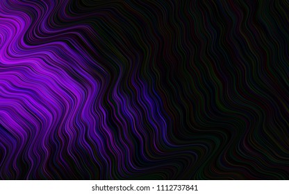 Dark Purple vector pattern with bent ribbons. Creative geometric illustration in marble style with gradient. A new texture for your  ad, booklets, leaflets.