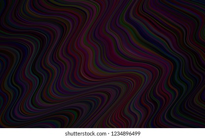Dark Purple vector pattern with bent ribbons. A sample with blurred bubble shapes. The best blurred design for your business.