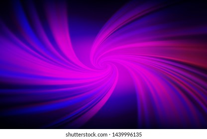 Dark Purple vector pattern with bent lines. Brand new colorful illustration in simple style. Template for cell phone screens.