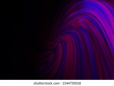 Dark Purple vector pattern with bent ribbons. A sample with blurred bubble shapes. Brand new design for your ads, poster, banner.
