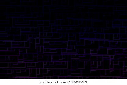 Dark Purple vector pattern. Brand-new rectangular template. Shining geometric sample. Repeating theme with rectangular shapes. Texture for your design.