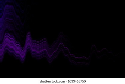 Dark Purple vector pattern with bubble shapes. Glitter abstract illustration with wry lines. Brand-new design for your ads, poster, banner.