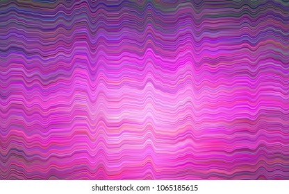 Dark Purple vector pattern with bubble shapes. Modern gradient abstract illustration with bandy lines. A completely new template for your business design.