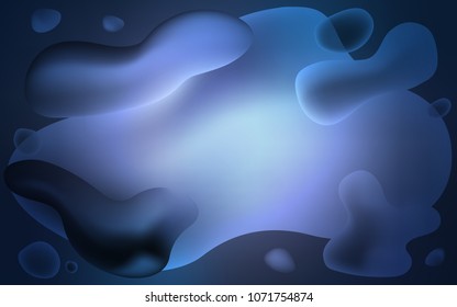 Dark Purple vector pattern with bubble shapes. Shining crooked illustration in memphis style. A completely new template for your business design.