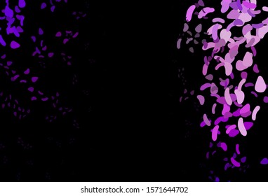 Dark Purple vector pattern with chaotic shapes. Simple colorful illustration with abstract gradient shapes. Simple design for your web site.