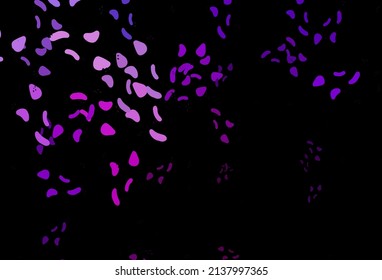Dark Purple vector pattern with chaotic shapes. Colorful chaotic forms with gradient in modern style. Simple design for your web site.