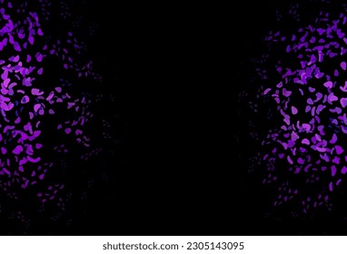 Dark Purple vector pattern with chaotic shapes. Colorful chaotic forms with gradient in modern style. Simple design for your web site.