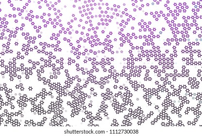 Dark Purple vector pattern with christmas stars. Stars on blurred abstract background with gradient. The pattern can be used for wrapping gifts.