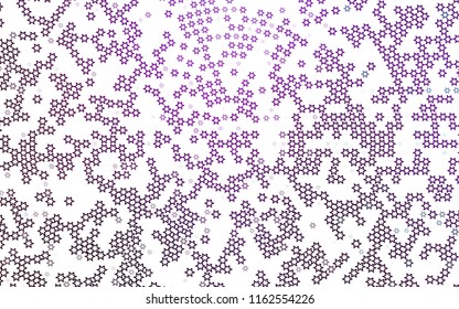 Dark Purple vector pattern with christmas stars. Decorative shining illustration with stars on abstract template. Smart design for your business advert.