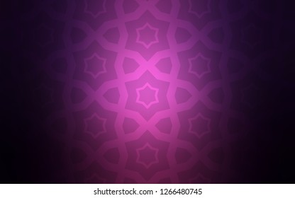 Dark Purple vector pattern with christmas stars. Glitter abstract illustration with colored stars. Pattern for new year ad, booklets.