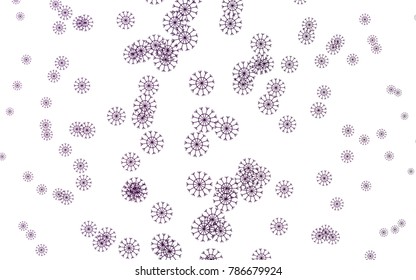 Dark Purple vector pattern with christmas snowflakes. Modern geometrical abstract illustration with crystals of ice. New year design for your ad, poster, banner.