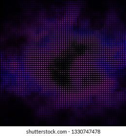 Dark Purple vector pattern with circles. Illustration with set of shining colorful abstract spheres. Pattern for booklets, leaflets.