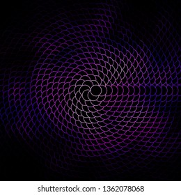 Dark Purple vector pattern with circles. Abstract decorative design in gradient style with bubbles. Design for posters, banners.