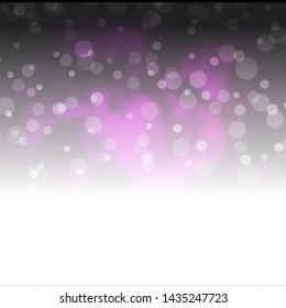 Dark Purple vector pattern with circles. Abstract decorative design in gradient style with bubbles. Pattern for wallpapers, curtains.